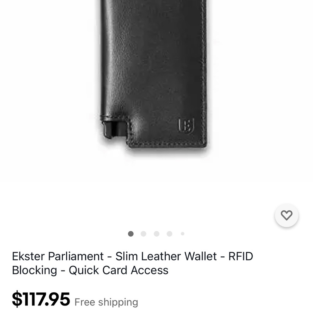 Ekster Parliament wallet and a tracker card